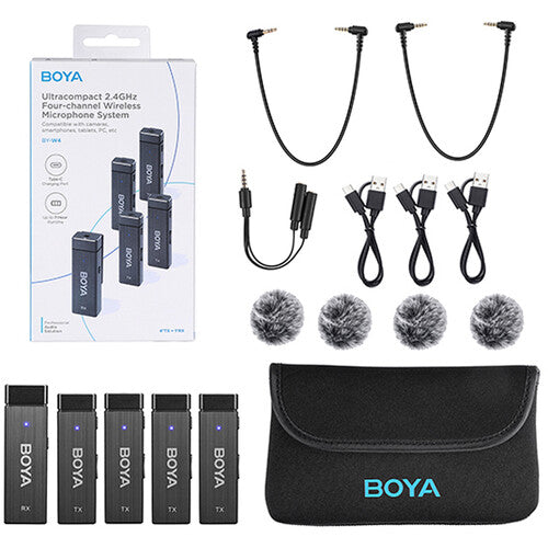 BOYA BY-W4 Ultracompact 4-Person Wireless Microphone System